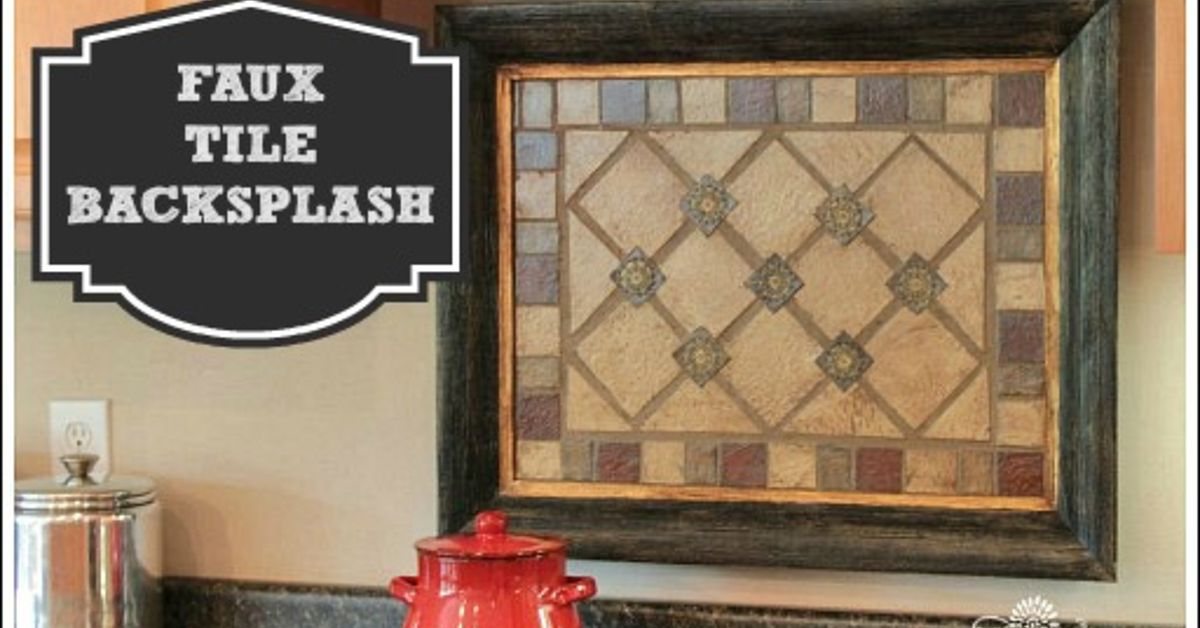 Faux Tile Backsplash Ideas for DIY Kitchens